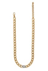Cleo Pave  Link Necklace in Gold