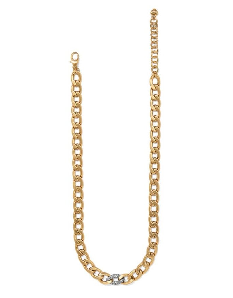 Cleo Pave  Link Necklace in Gold