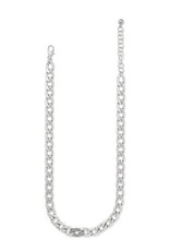 Cleo Pave Link Necklace in Silver