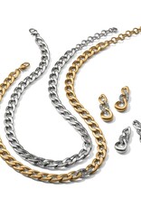 Cleo Pave Link Necklace in Silver