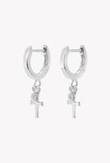 J.HOFFMAN'S Calvary Cross Huggie Hoop Earring