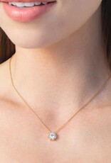 J.HOFFMAN'S Ebenezer Solitaire White Topaz Necklace