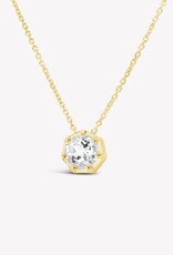 J.HOFFMAN'S Ebenezer Solitaire White Topaz Necklace