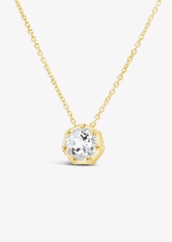J.HOFFMAN'S Ebenezer Solitaire White Topaz Necklace