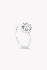J.HOFFMAN'S Ebenezer Solitaire White Topaz Ring