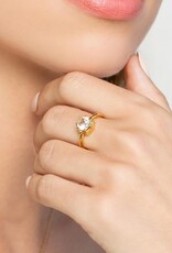J.HOFFMAN'S Ebenezer Solitaire White Topaz Ring