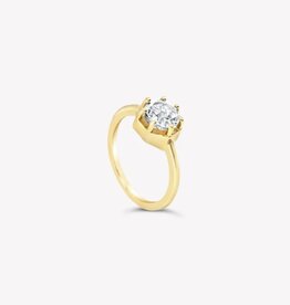 J.HOFFMAN'S Ebenezer Solitaire White Topaz Ring