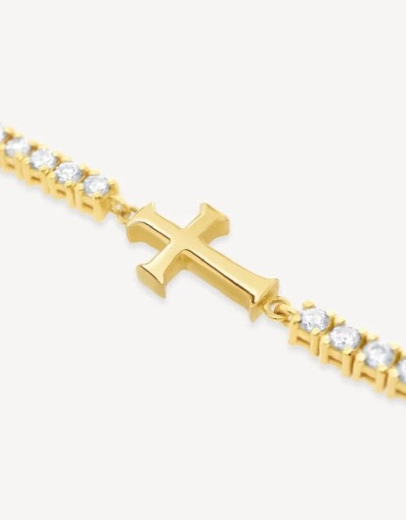 J.HOFFMAN'S Luminous Cross Tennis Bracelet