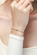J.HOFFMAN'S Luminous Cross Tennis Bracelet