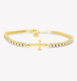 J.HOFFMAN'S Luminous Cross Tennis Bracelet