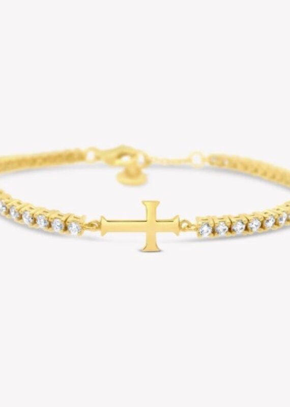 J.HOFFMAN'S Luminous Cross Tennis Bracelet
