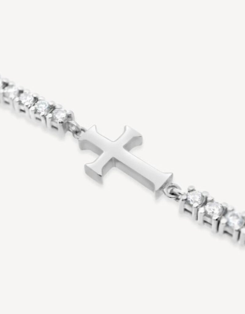 J.HOFFMAN'S Luminous Cross Tennis Bracelet