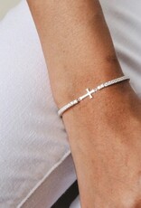 J.HOFFMAN'S Luminous Cross Tennis Bracelet