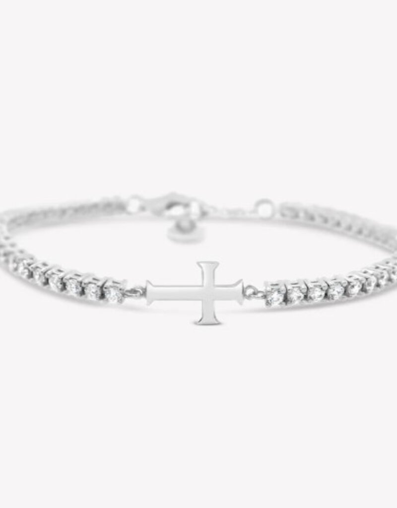 J.HOFFMAN'S Luminous Cross Tennis Bracelet