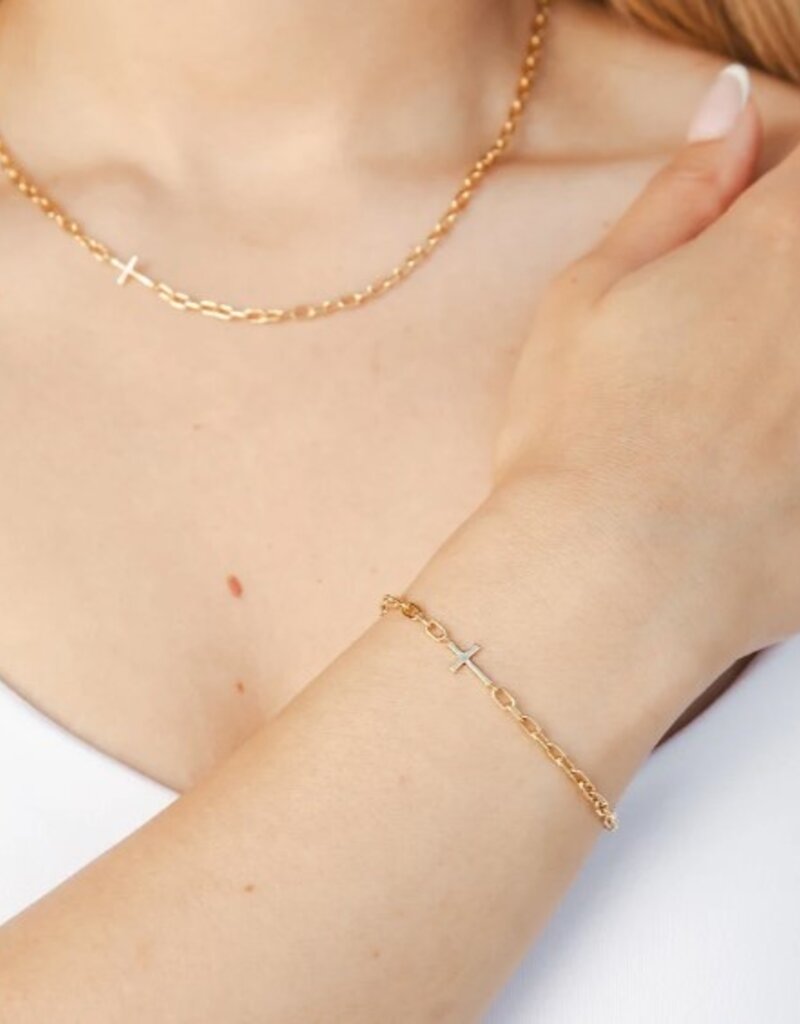 J.HOFFMAN'S Mini Chain Breaker Cross Bracelet