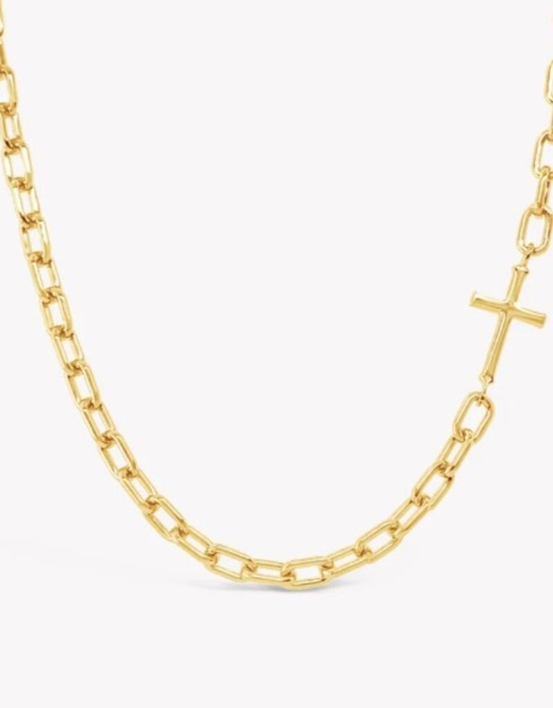 J.HOFFMAN'S Mini Chain Breaker Cross Necklace