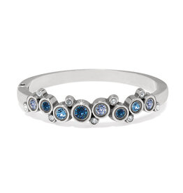 Constella Cluster Hinged Bangle in Blue