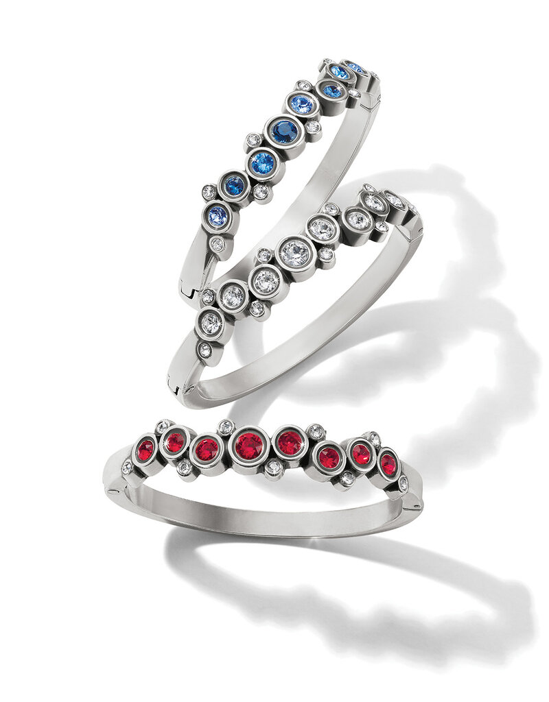 Constella Cluster Hinged Bangle in Blue