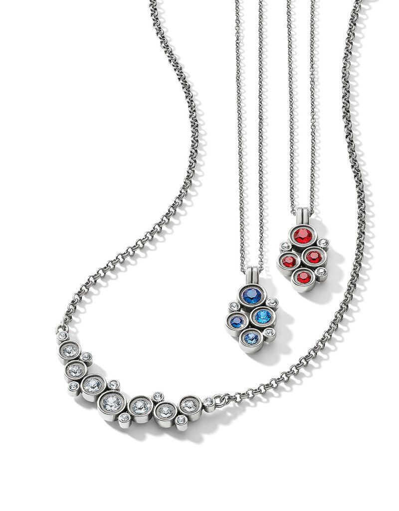 Constella Cluster Necklace in Red