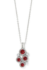 Constella Cluster Necklace in Red