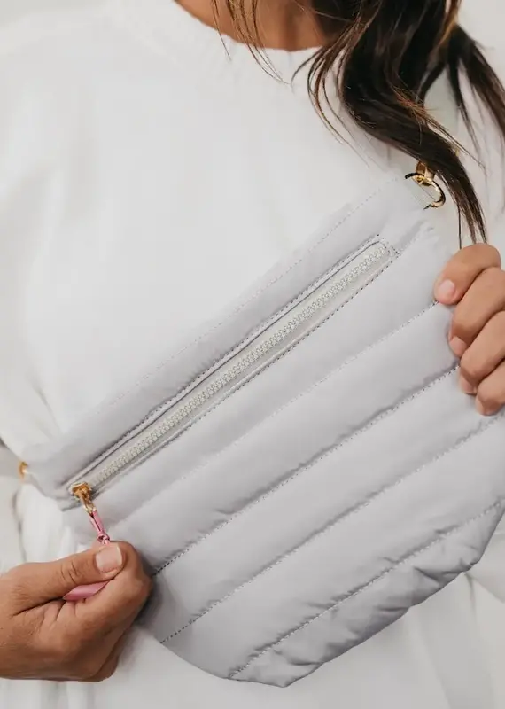 J.HOFFMAN'S Jolie Puffer Belt Bag - Light Grey
