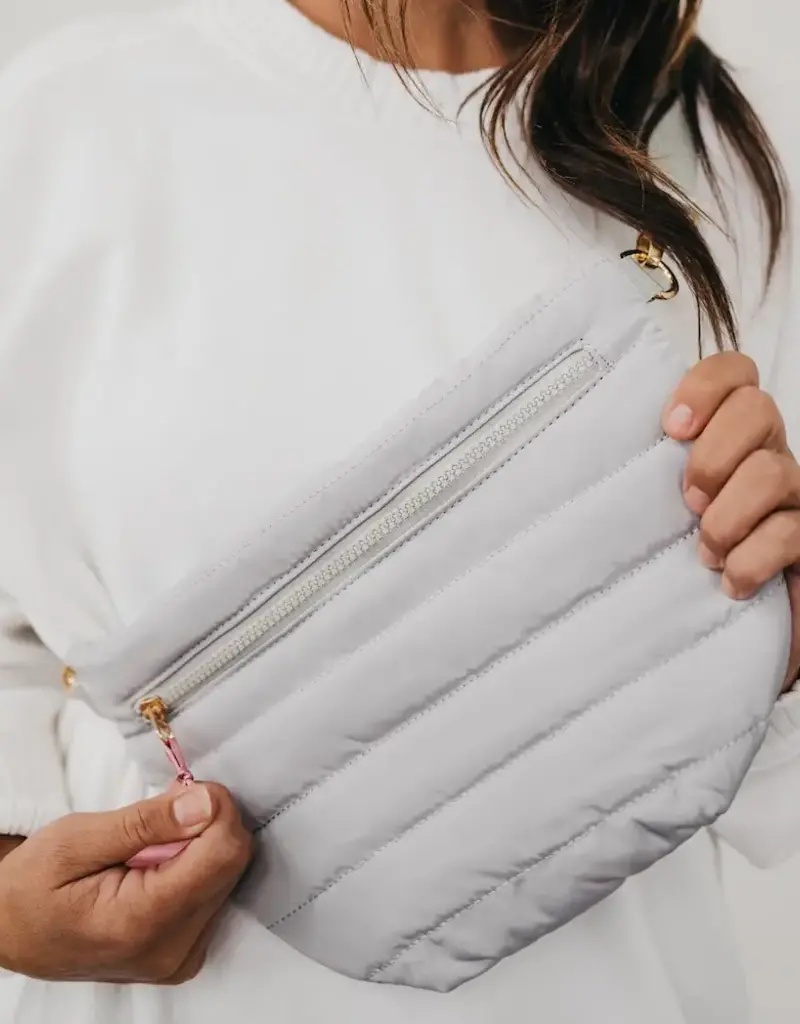 J.HOFFMAN'S Jolie Puffer Belt Bag - Light Grey