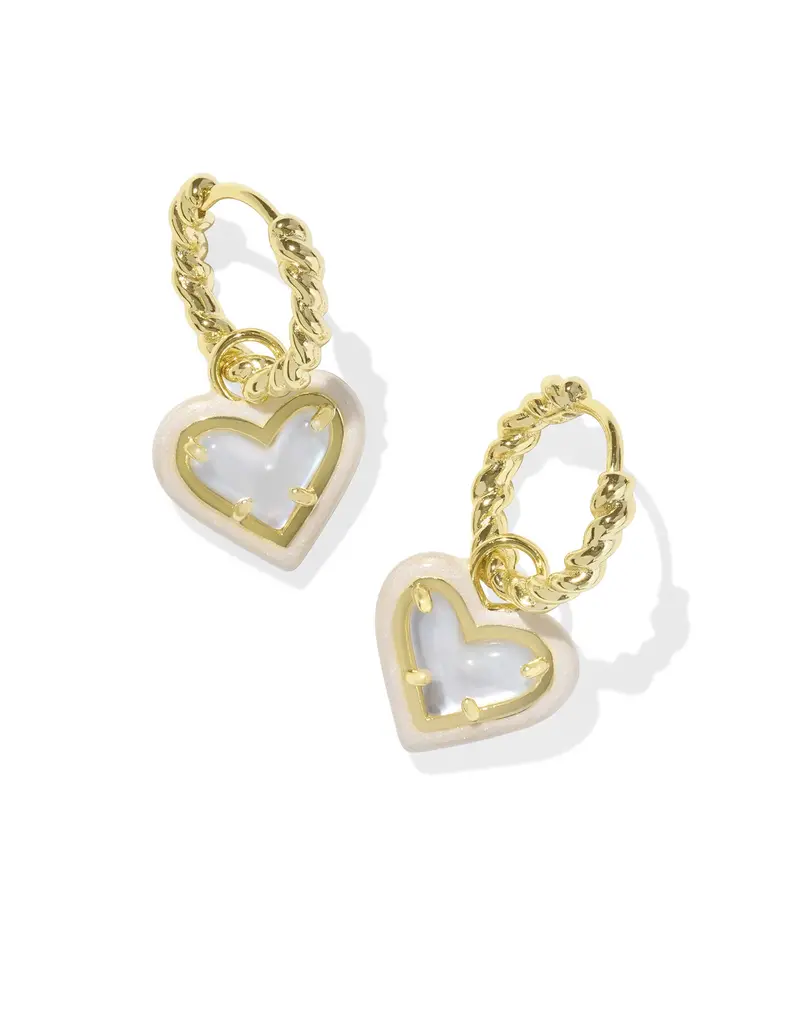 Ari Heart Enamel Frame Huggie - j.hoffman's Ari Heart Enamel Frame Huggie - j.hoffman's