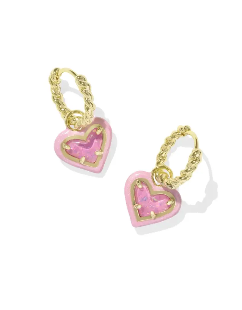 Ari Heart Enamel Frame Huggie - j.hoffman's Ari Heart Enamel Frame Huggie - j.hoffman's