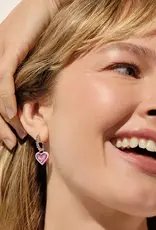 KENDRA SCOTT Ari Heart Enamel Frame Huggie