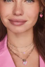 KENDRA SCOTT Ari Heart Enamel Frame Huggie