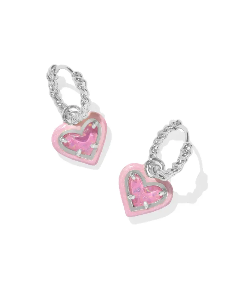 KENDRA SCOTT Ari Heart Enamel Frame Huggie