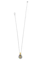 Mystery Of Love Two Tone Necklace in Topaz