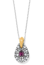 Mystery Of Love Two Tone Necklace in Amethyst