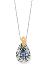 Mystery Of Love Tow Tone Necklace in Blue
