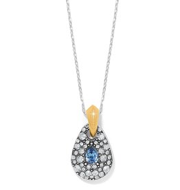 Mystery Of Love Tow Tone Necklace in Blue