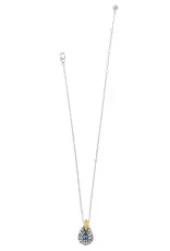 Mystery Of Love Tow Tone Necklace in Blue