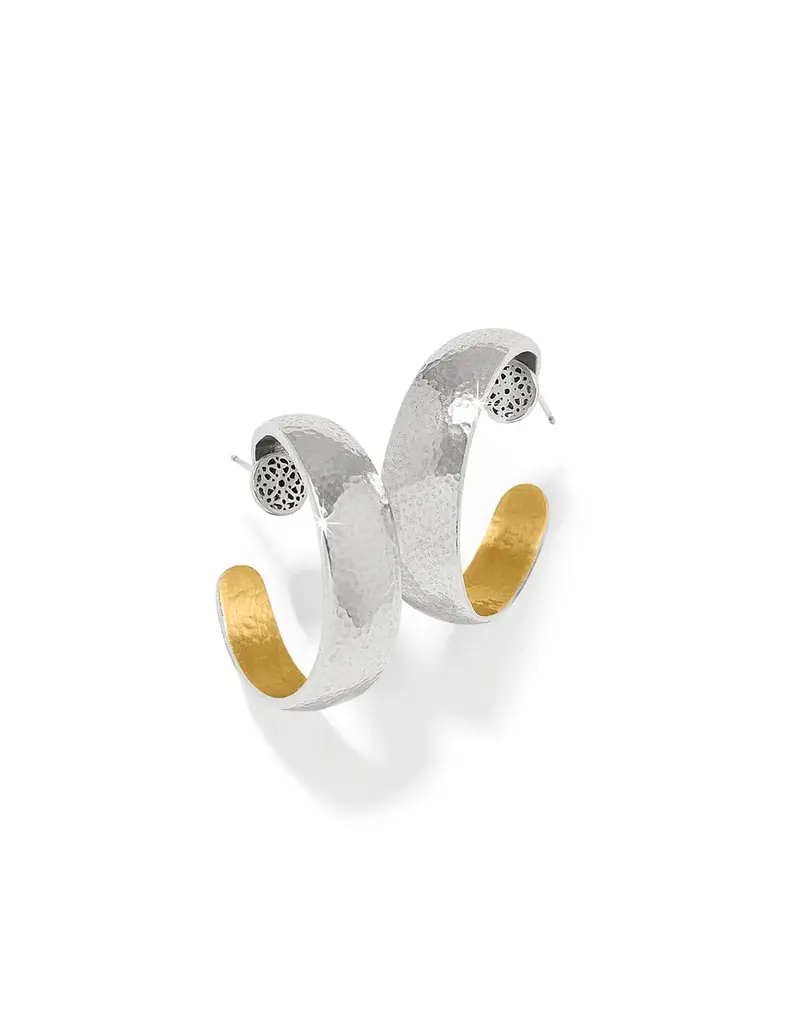 Ferrara Entrata Moon Hoop in Silver