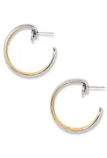 Ferrara Entrata Moon Hoop in Silver