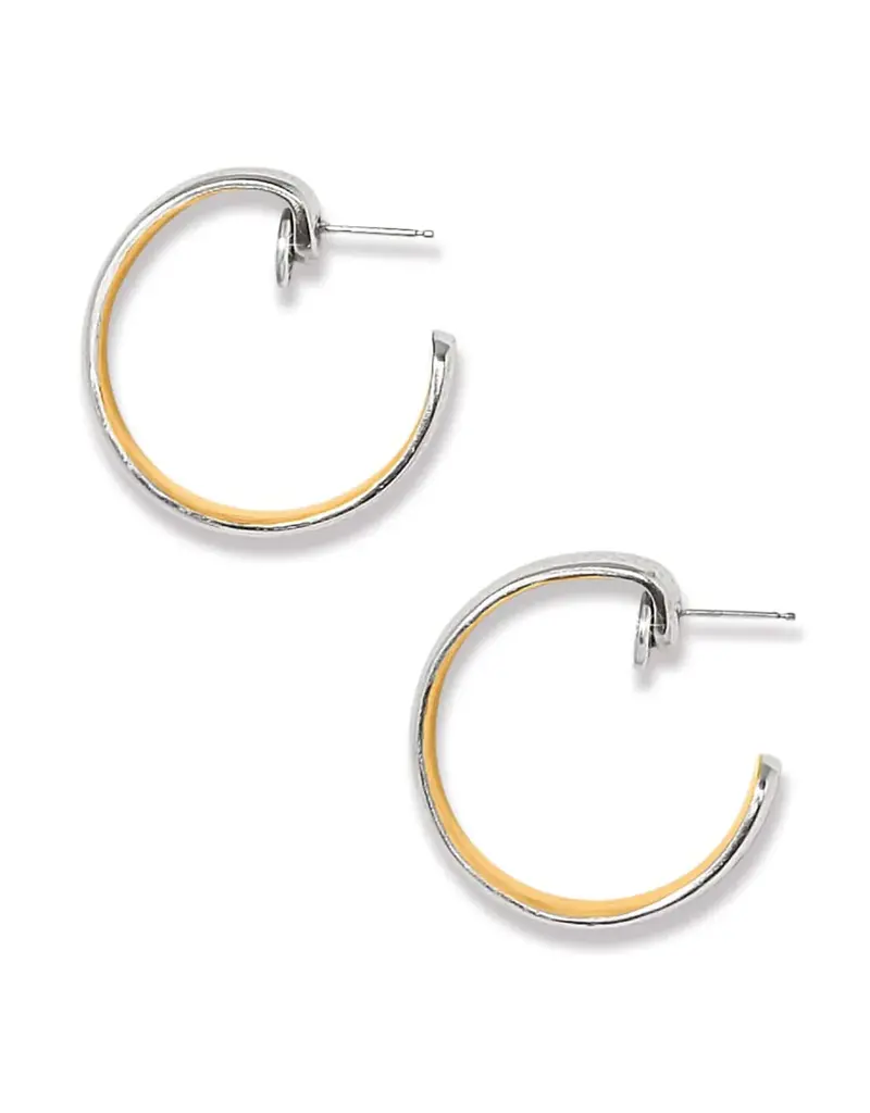 Ferrara Entrata Moon Hoop in Silver