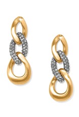 Cleo Pave Link Post in Gold