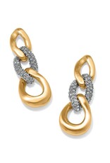 Cleo Pave Link Post in Gold