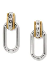 Mosaic Two Tone Links Post Drop Earring