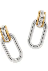 Mosaic Two Tone Links Post Drop Earring