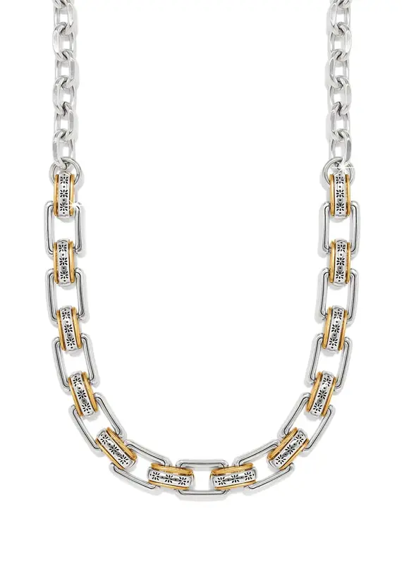 Mosaic Two Tone Links Necklace