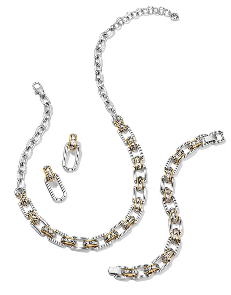 Mosaic Two Tone Links Necklace