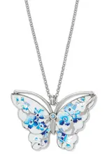 Kyoto in Bloom Butterfly Necklace in Blue
