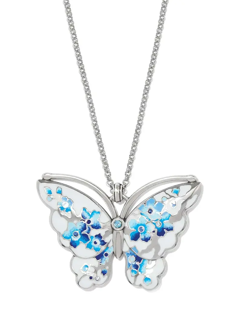 Kyoto in Bloom Butterfly Necklace in Blue