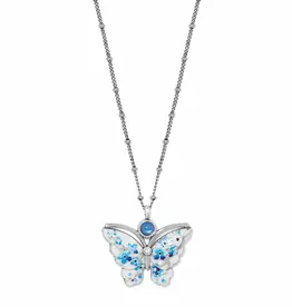 Kyoto In Bloom Petite Butterfly Necklace in blue