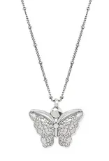 Kyoto In Bloom Petite Butterfly Necklace in blue