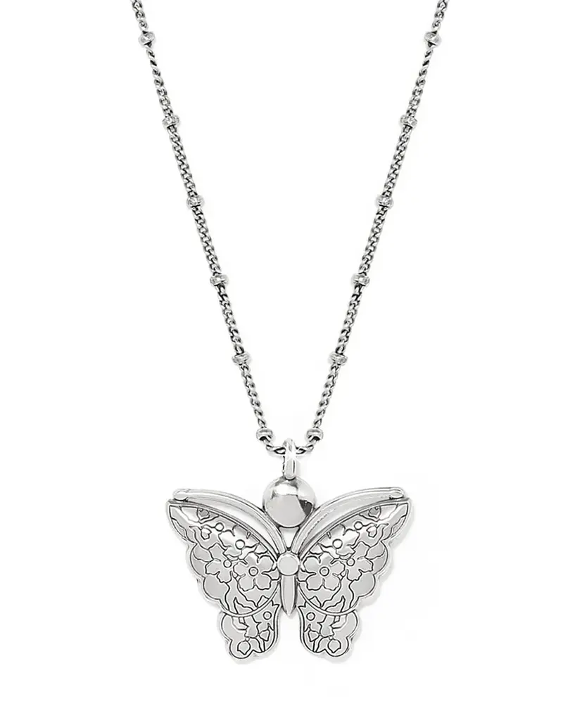 Kyoto In Bloom Petite Butterfly Necklace in blue